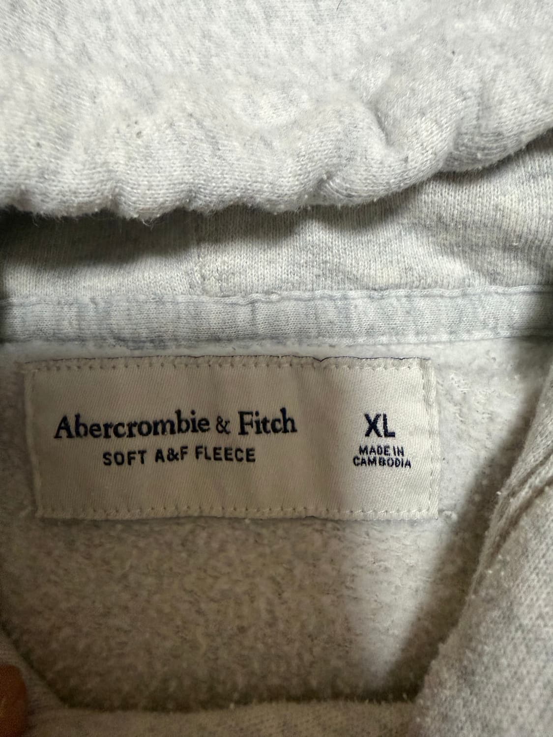 [XL] 아베크롬비앤피치 소프트 후리스 후디 그레이 상품이미지3