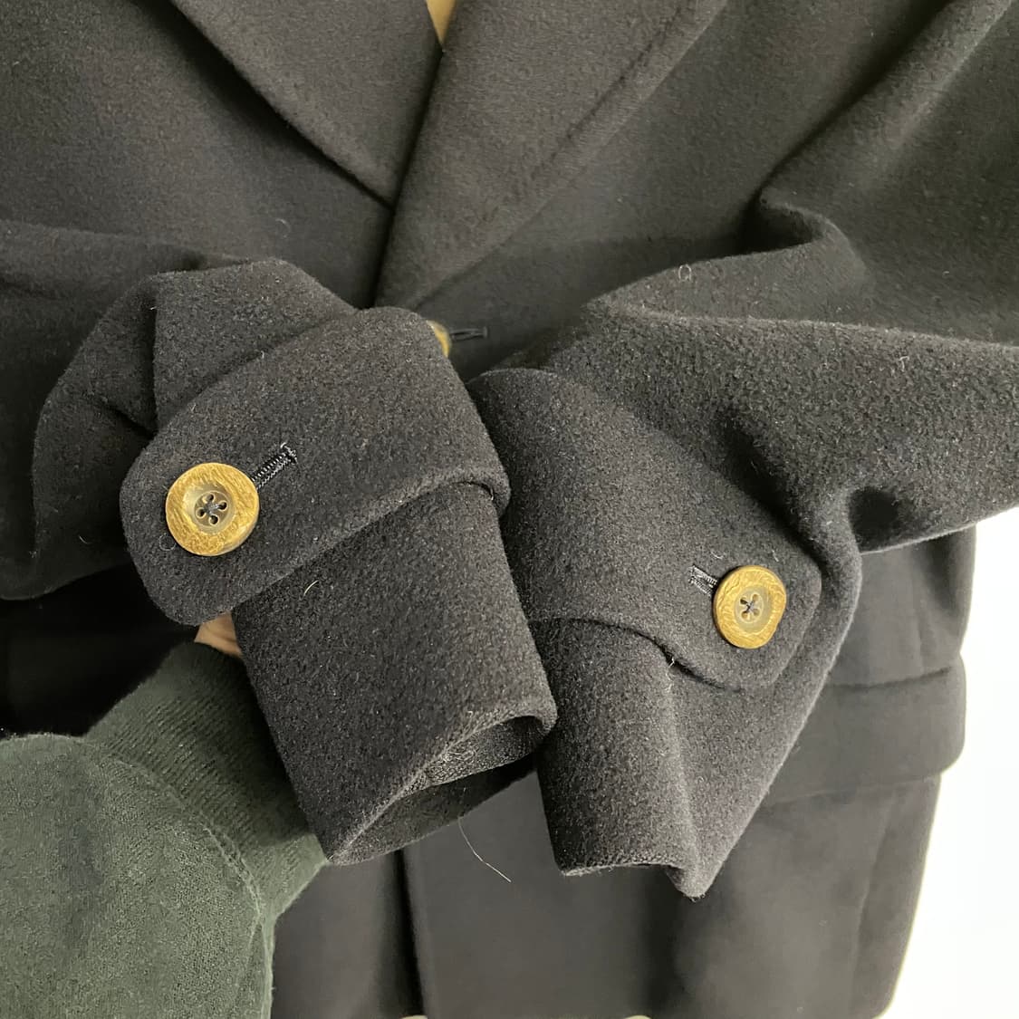 90s 버버리 싱글 브레스티드 울 코트 상품이미지5