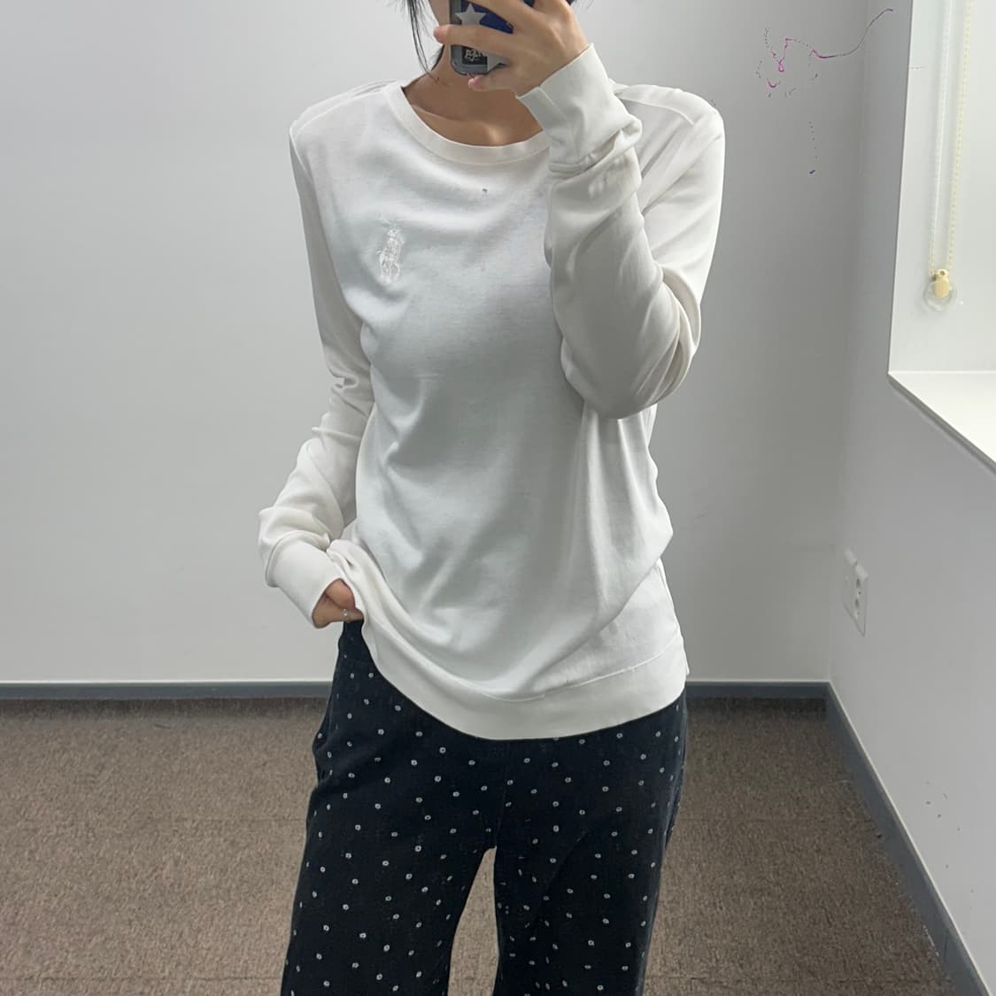 Polo 폴로 화이트 빅포니 아이보리 롱슬리브 상품이미지2