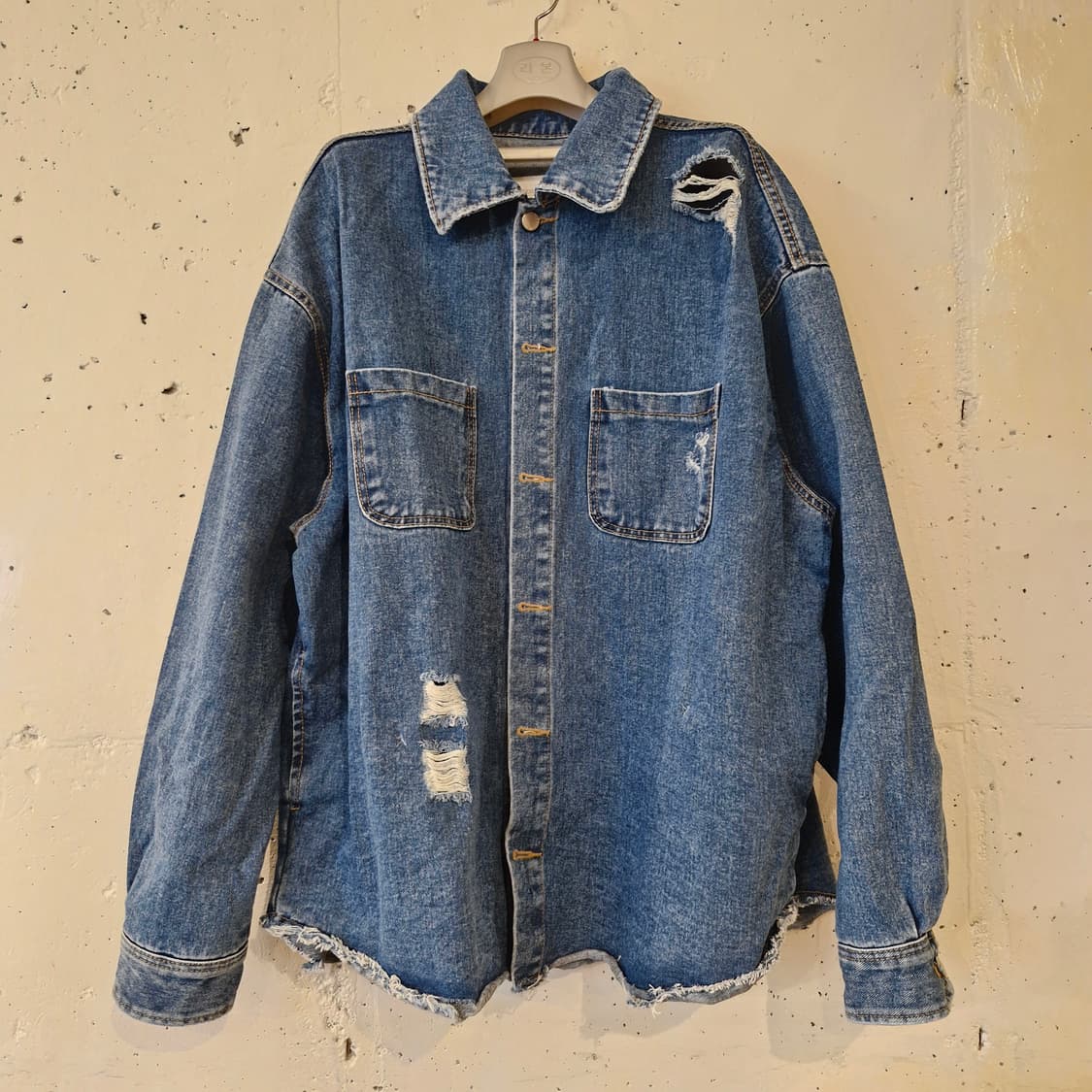 빅사이즈 오버핏 데님 자켓 상품이미지1