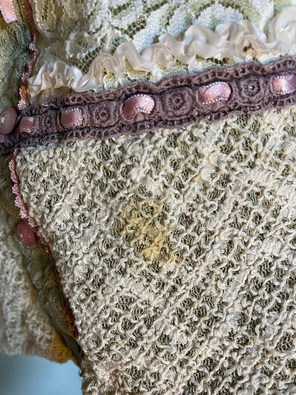 빈티지 크로쉐 니트 레이스 블라우스  상품이미지2