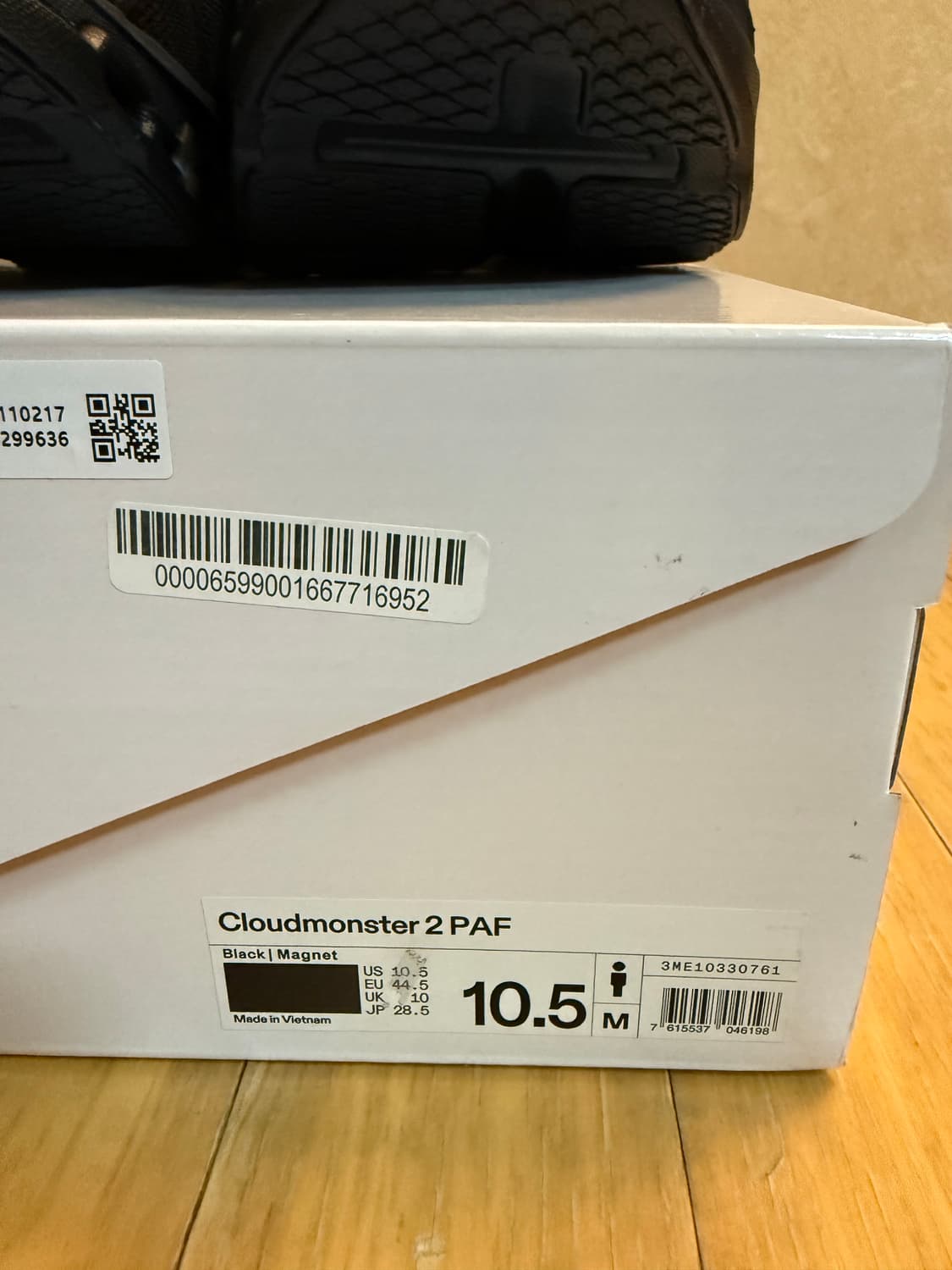 온러닝 x PAF 클라우드몬스터2 블랙 마그넷 285mm 새상품 상품이미지4