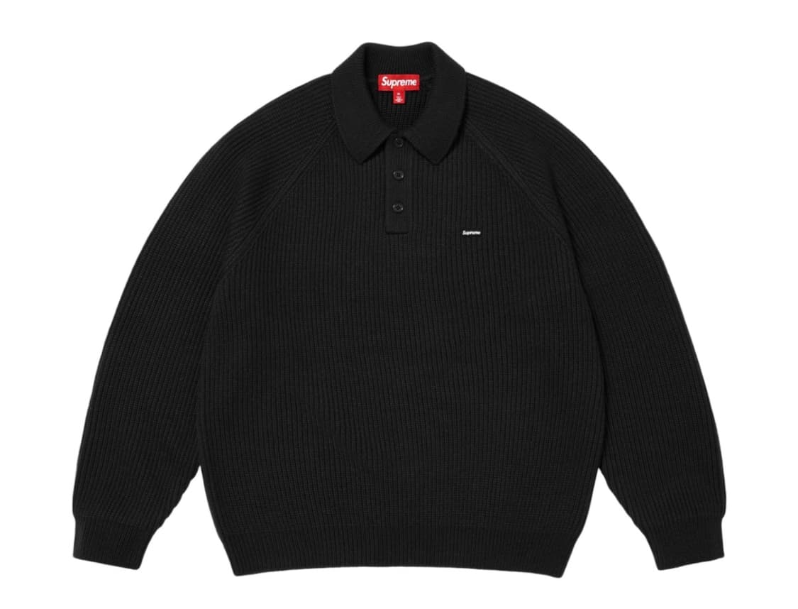 슈프림 스몰박스 폴로 스웨터 M 블랙 25FW 상품이미지1