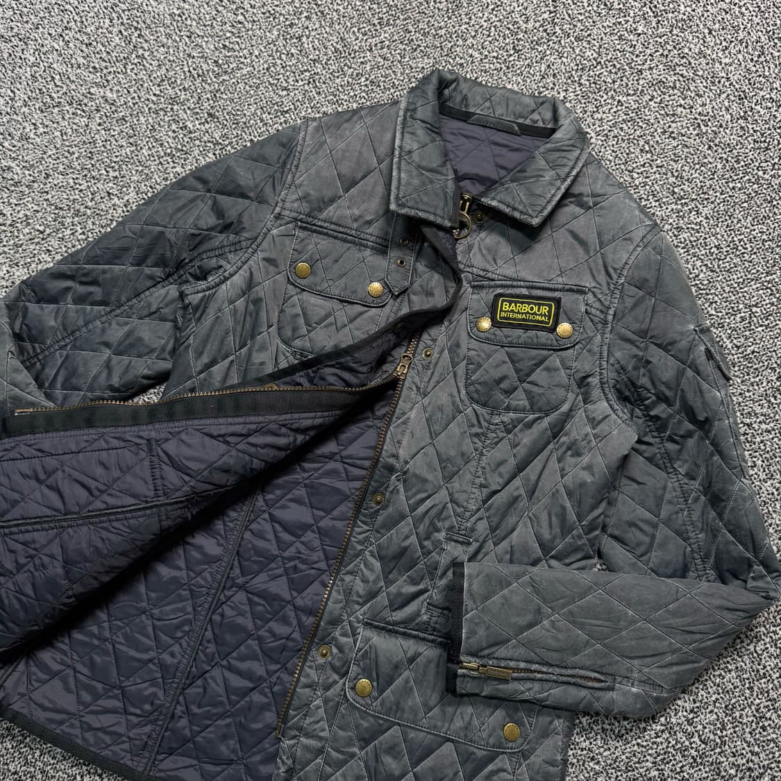 Name : 바버 barbour 퀼팅 논왁싱 포켓로고 자켓 :)  상품이미지2