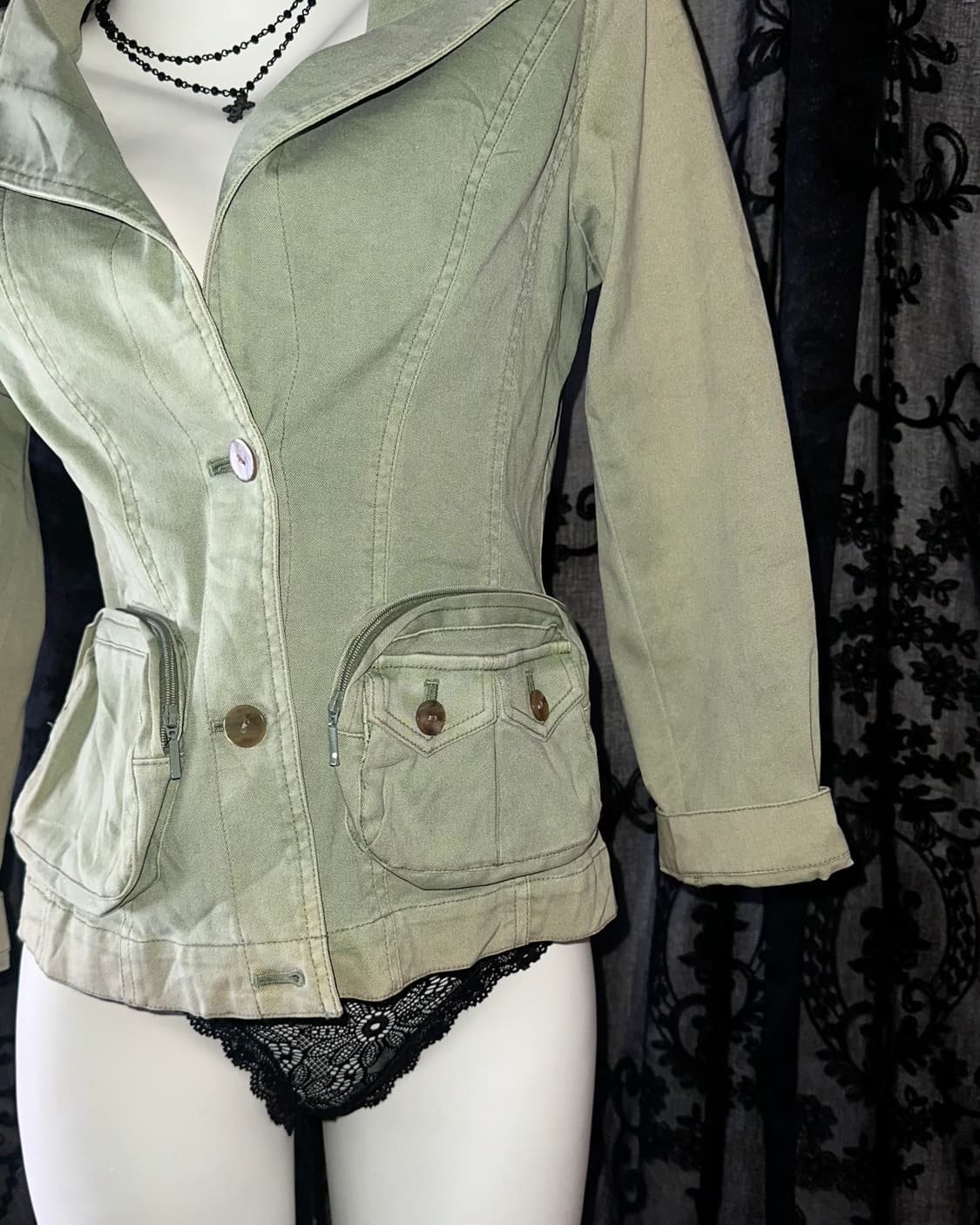 light green washing jacket 상품이미지2