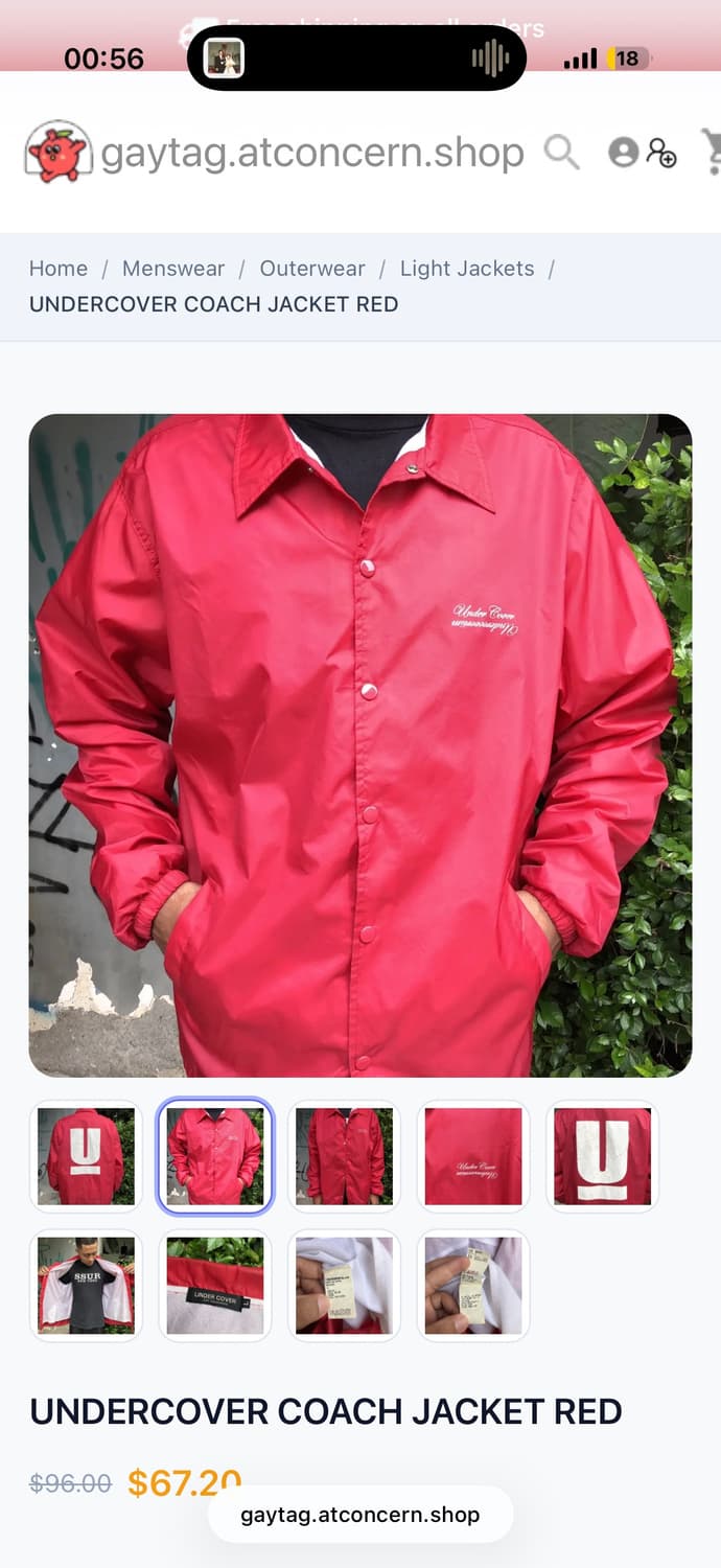 언더커버 2010년대 코치자켓 레드 U로고 상품이미지2
