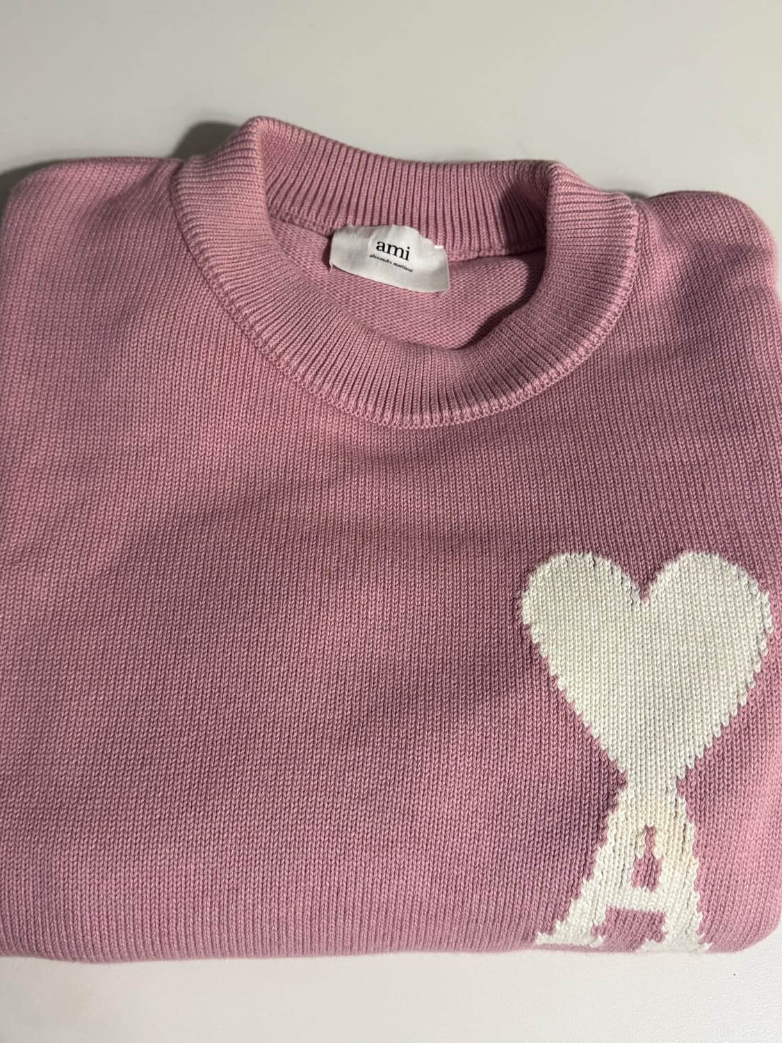 Ami/빅하트 로고 스웨트 오버사이즈 스웨터 핑크/xl 상품이미지3