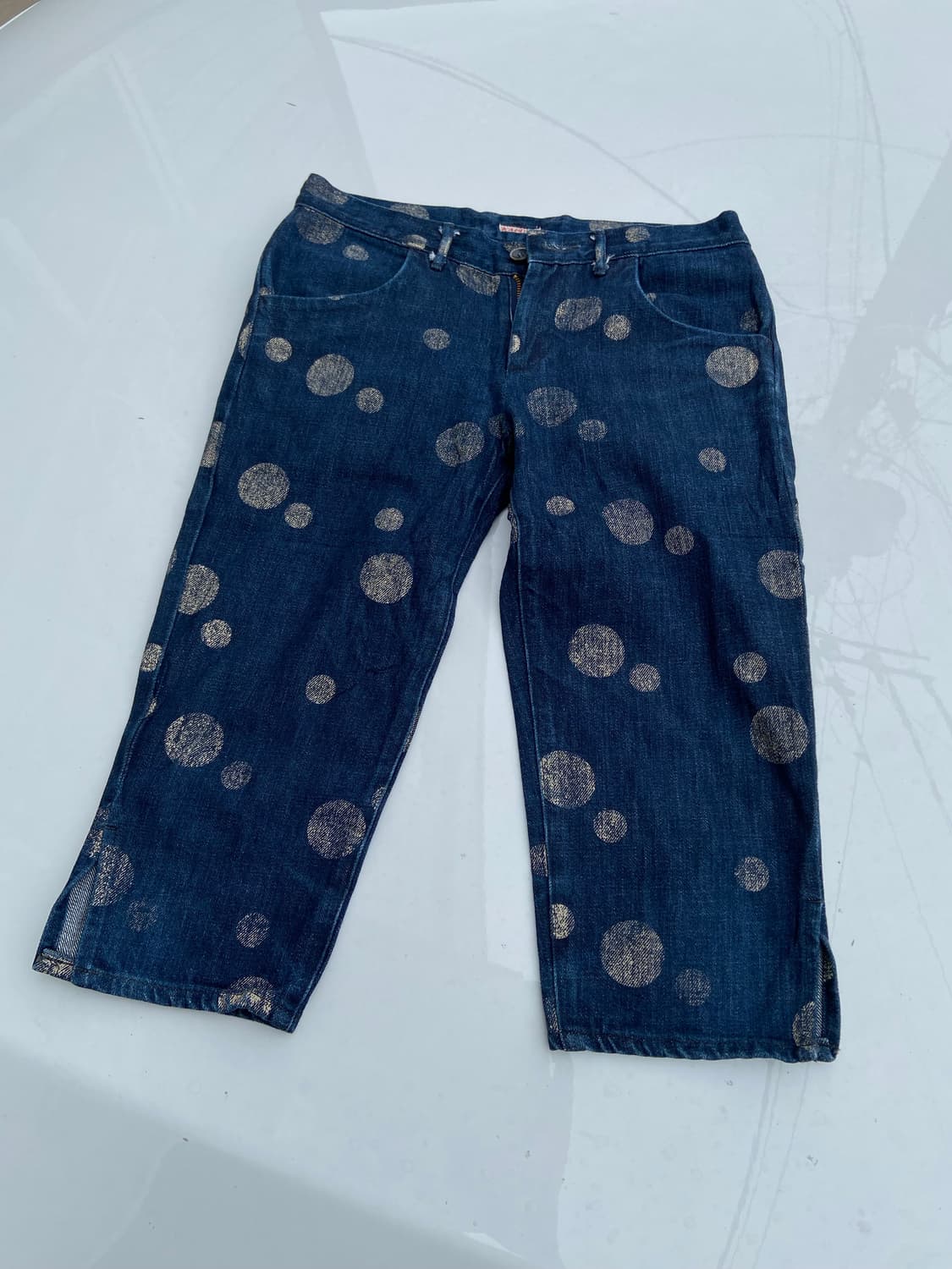 KAPITAL 캐피탈 인디고 도트 데님 와이드 팬츠  상품이미지2