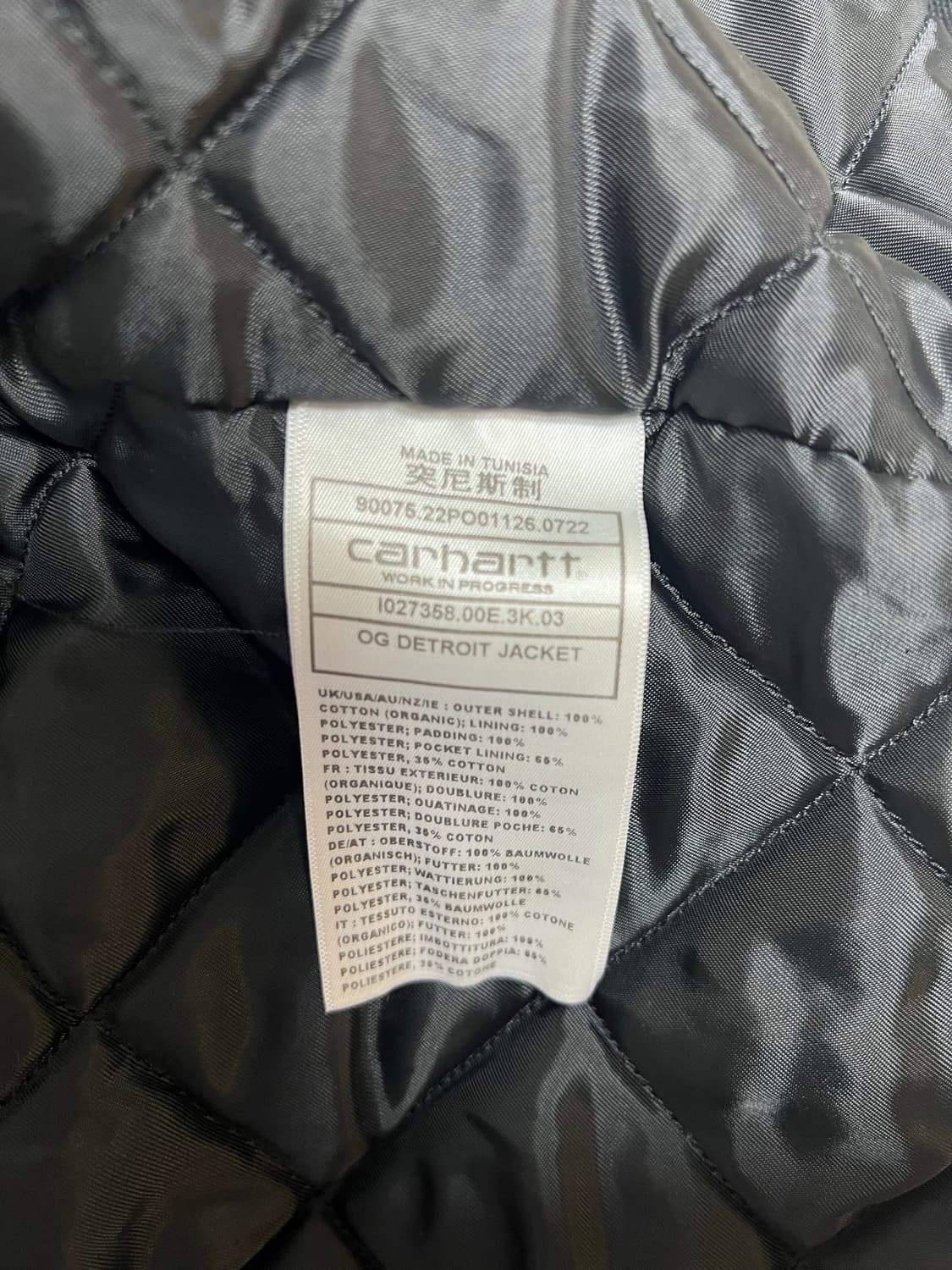 CARHARTT WIP OG DETROIT JACKET BLACK/BLA 상품이미지5