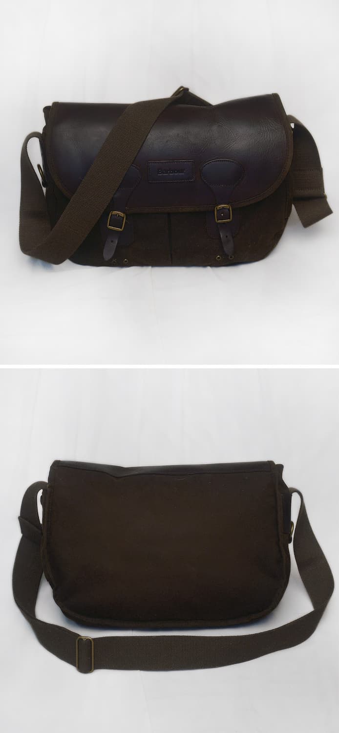 바버 (Barbour) 타라스 왁스 캔버스 레더 숄더.크로스 메신저백 상품이미지3