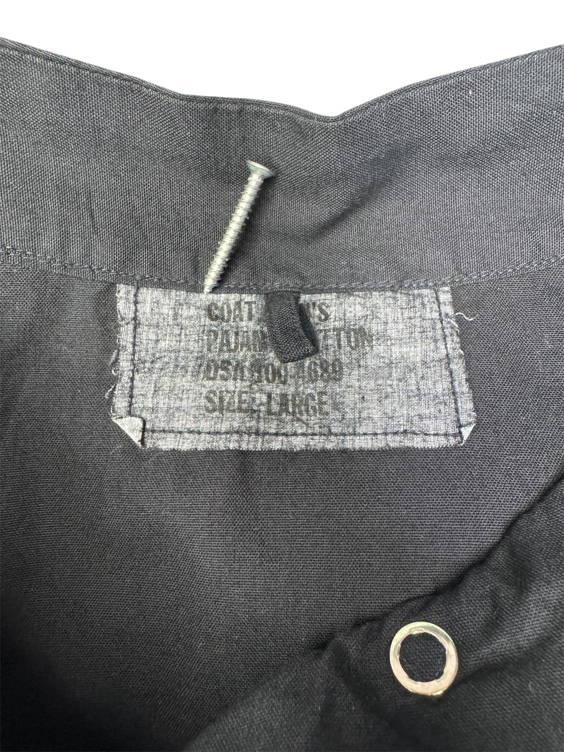 빈티지 US ARMY 메디컬 슬리핑셔츠 블랙 L 상품이미지6