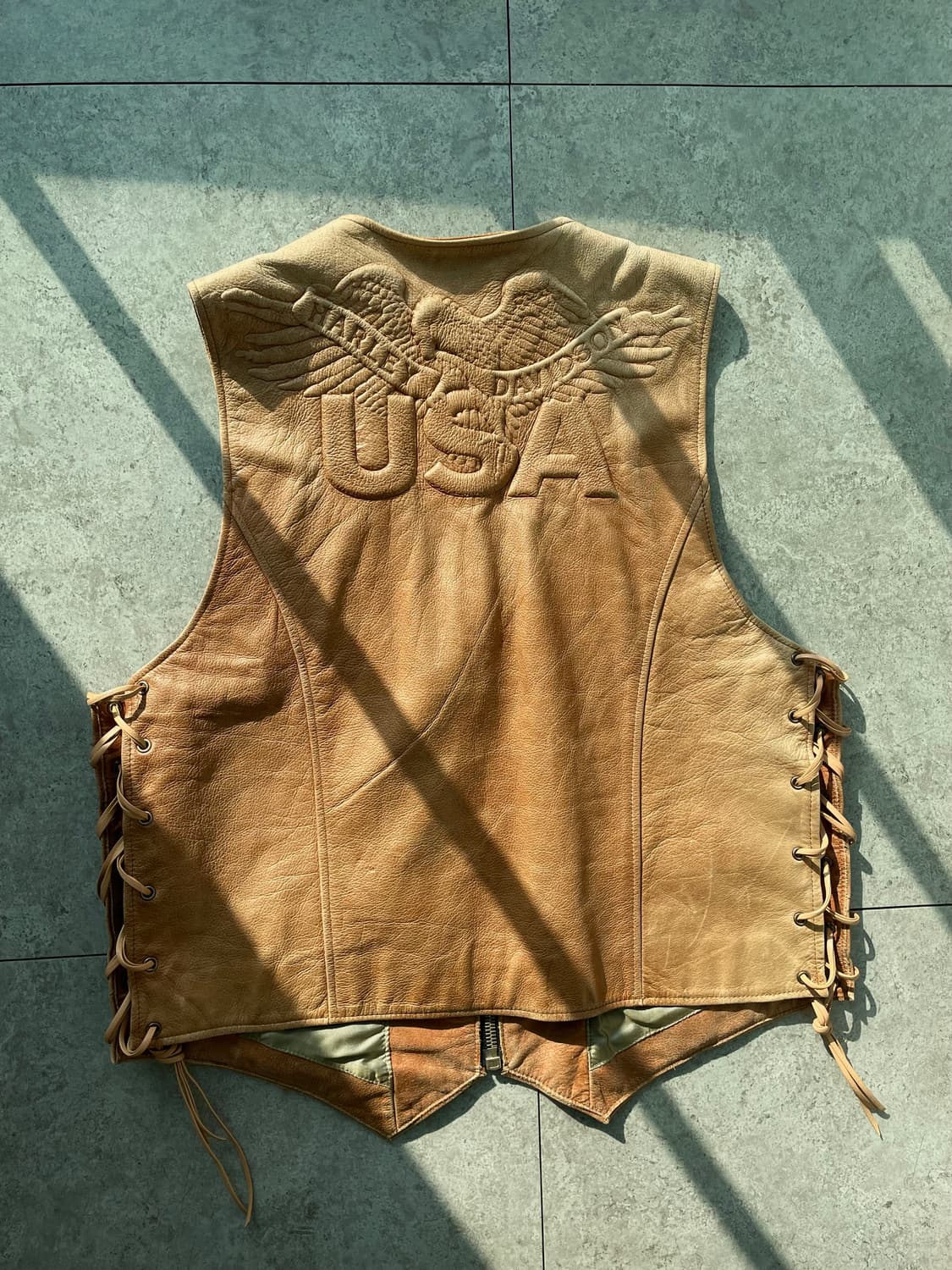 할리데이비슨 빅로고 웨스턴 레더 베스트 상품이미지7