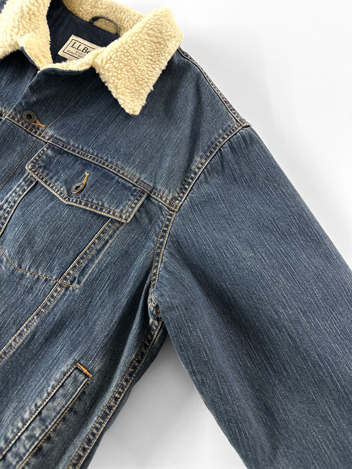 90~00s 빈티지 엘엘빈 쉐르파 데님 트러커 자켓 상품이미지3