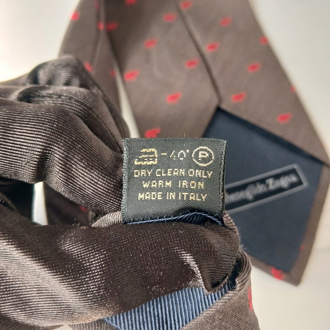 에르메네질도 제냐 브라운 코끼리 자카드 넥타이 9cm A+등급 E893
 상품이미지10