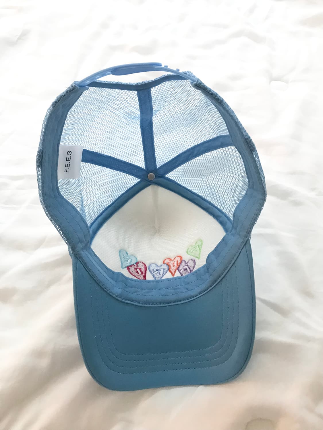 Shopfaerie 샵페어리 트럭커 캡 모자 블루 상품이미지4