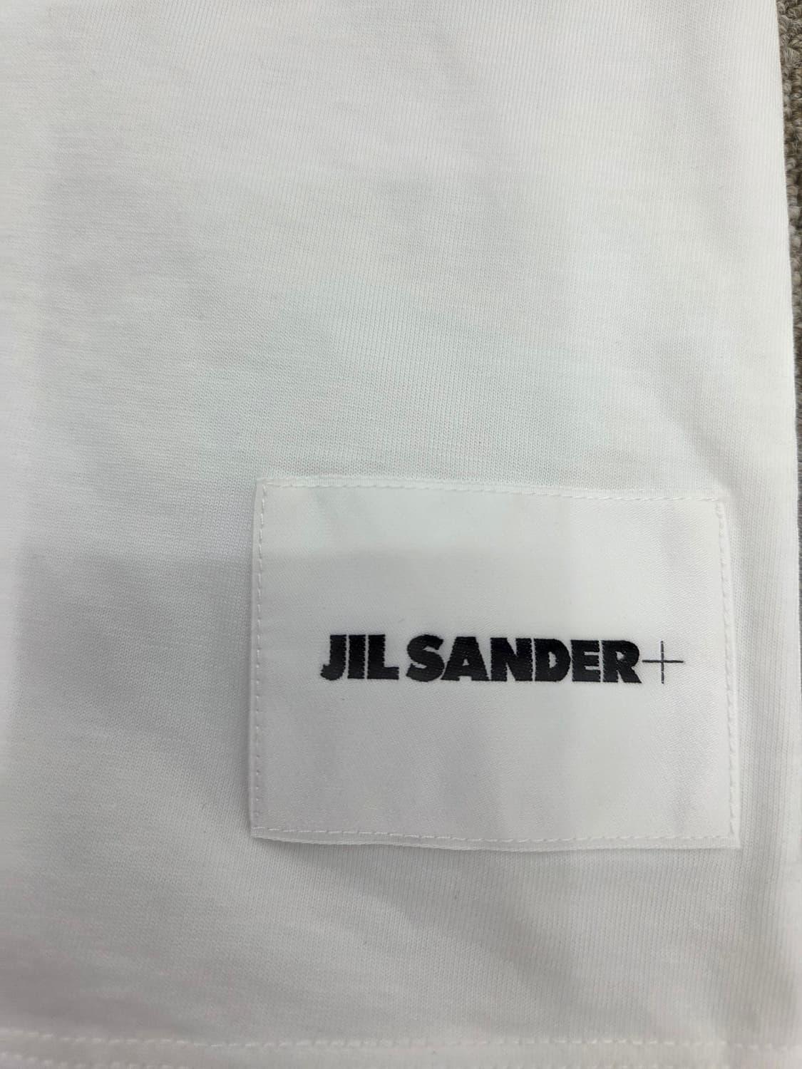 S 질샌더 JIL SANDER 여성 오가닉 로고 반팔 화이트 상품이미지5