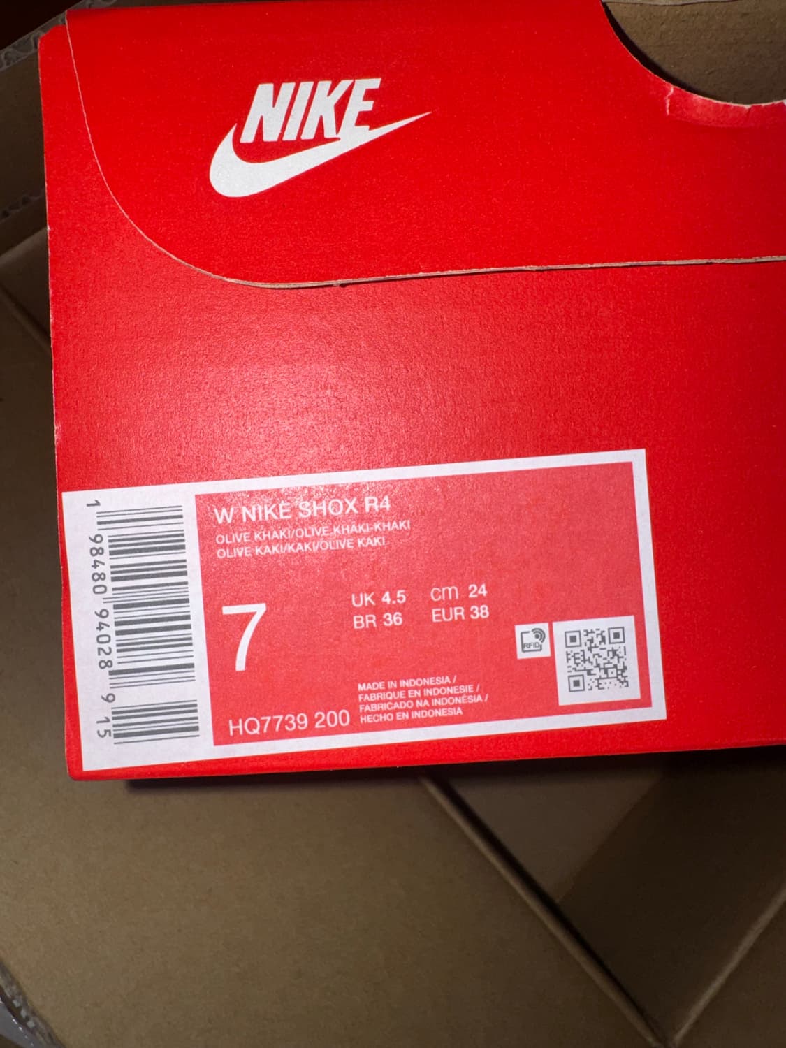 나이키 샥스 R4 올리브카키 240mm 새상품 상품이미지2