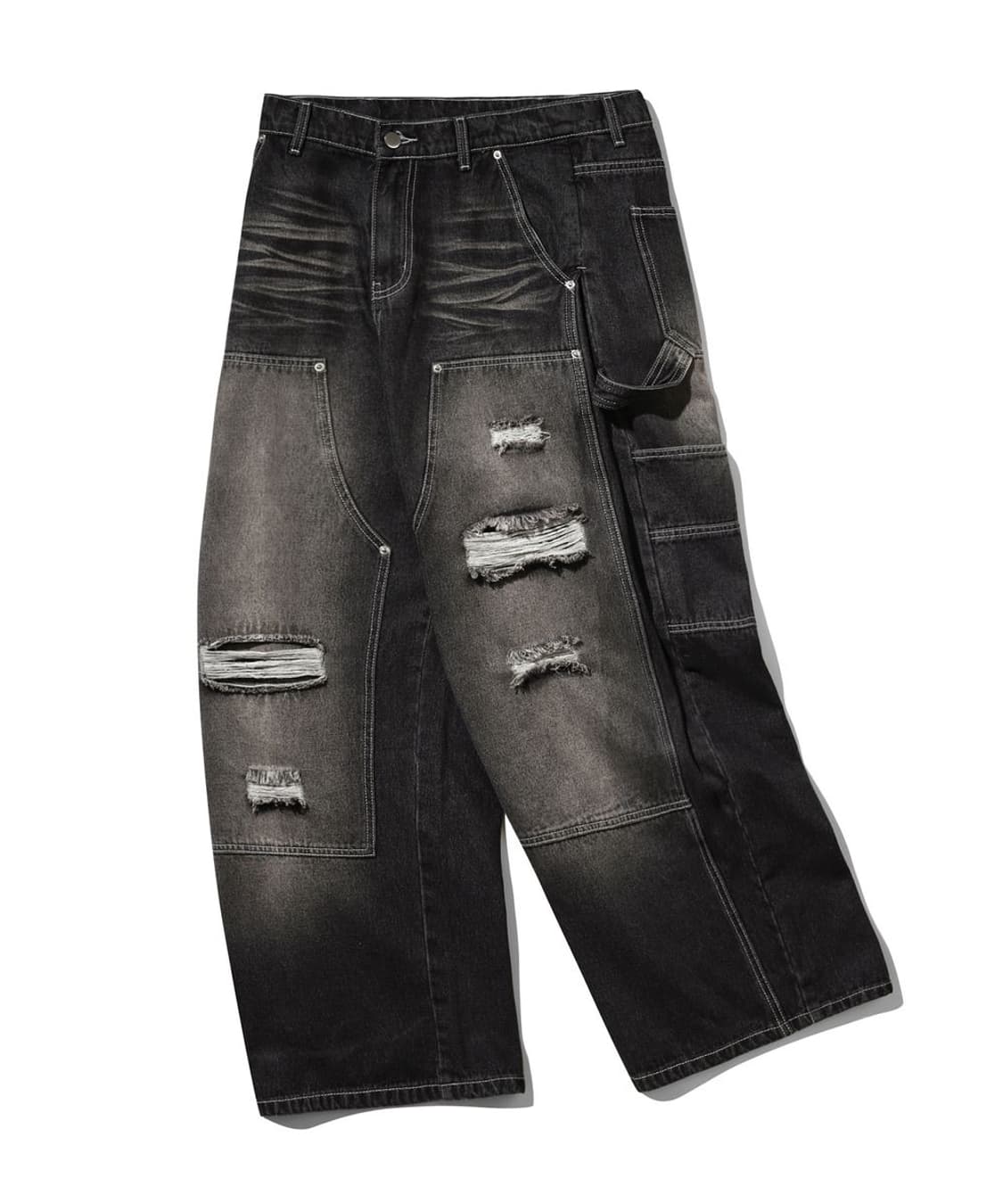 트릴리온 카펜터 디스트로이드 워싱 데님 팬츠 청바지 XL 상품이미지2