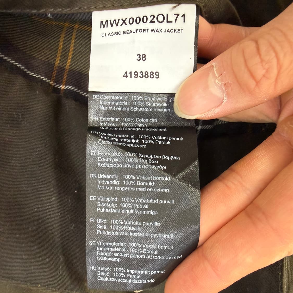 38 바버 뷰포트 왁스 자켓 0310T 상품이미지4