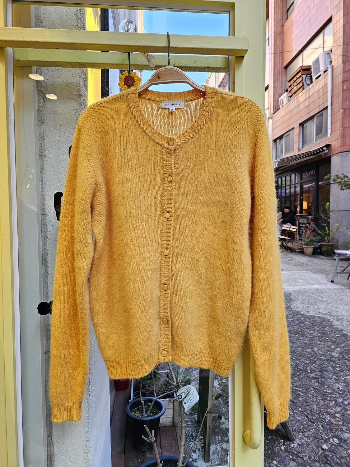 Japan 옐로우 앙고라 가디건 상품이미지3