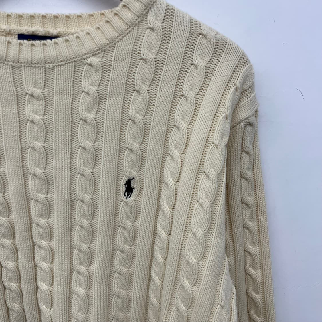 폴로 랄프로렌 아이보리 케이블 니트 여L 상품이미지3