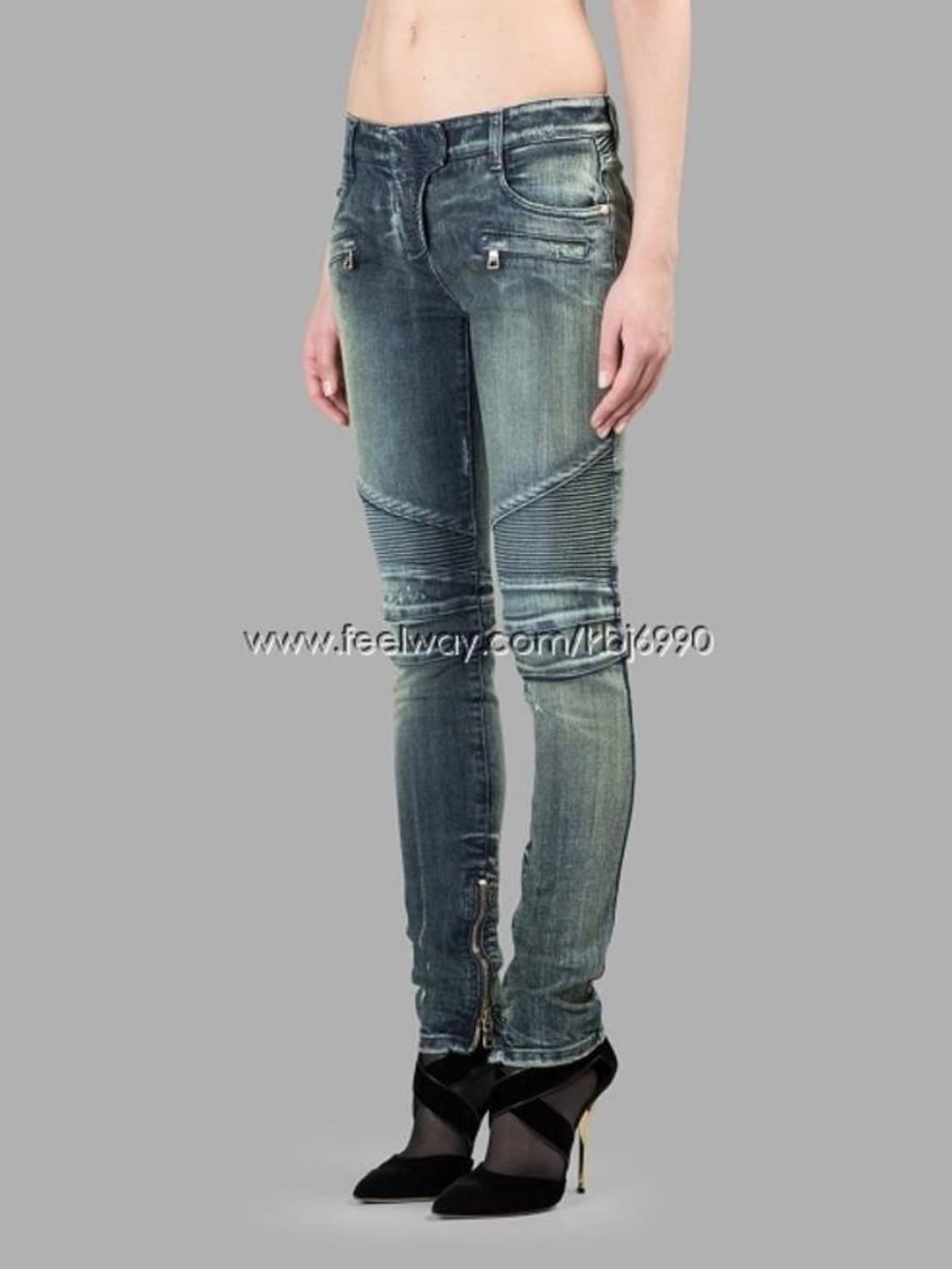 발망 클래식 슬림핏 녹워싱 바이커진 상품이미지3