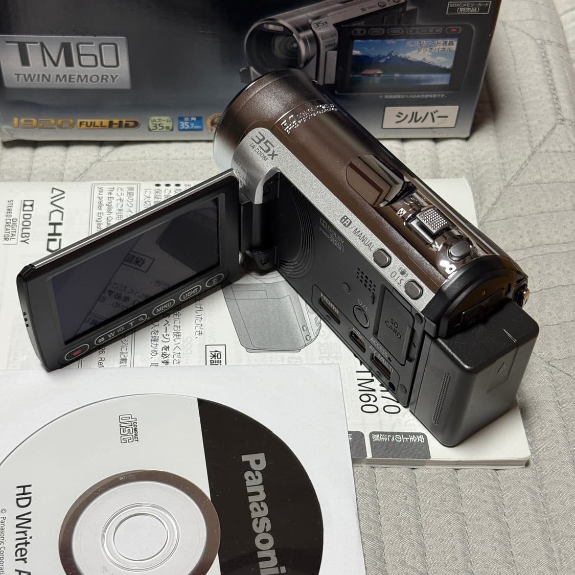 풀박스 미품 Panasonic HDC-TM60 파나소닉 빈티지캠코더 디카 상품이미지9