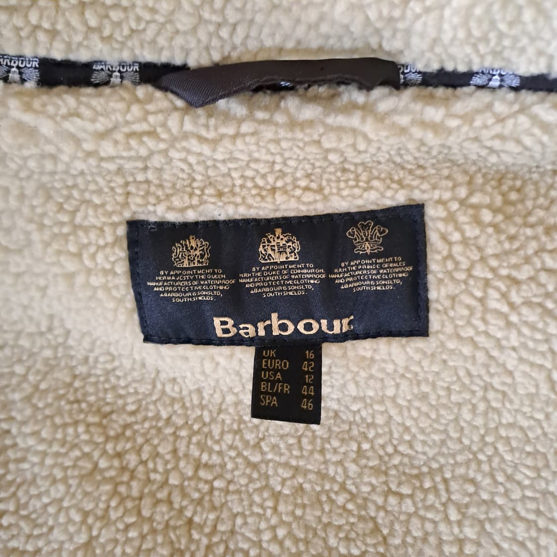 (여성 택포) 바버 양털 왁스 후드 자켓 EU42 B594 상품이미지6