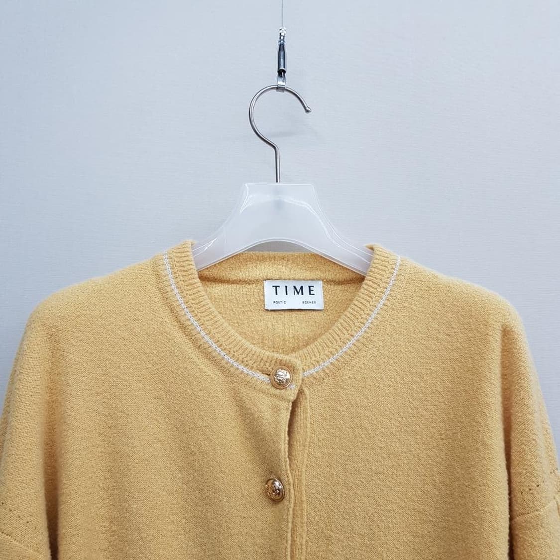 한섬 타임 2022 울 블랜드 글리터 라인 가디건 F90 사이즈 상품이미지3