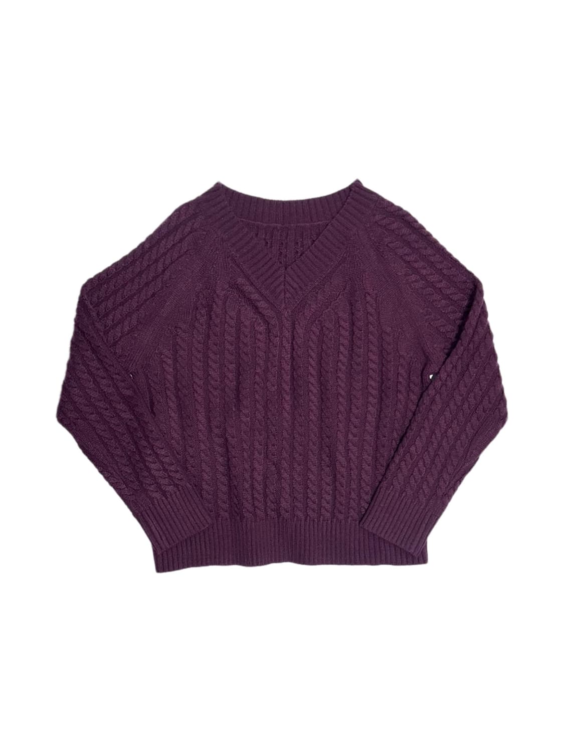 빈티지 브이넥 꽈배기 니트 상품이미지2