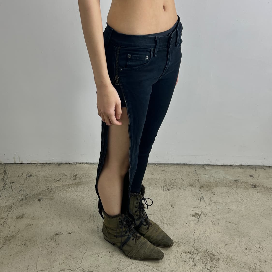 래그&본 사이드 지퍼 바이커 스키니 진 상품이미지2