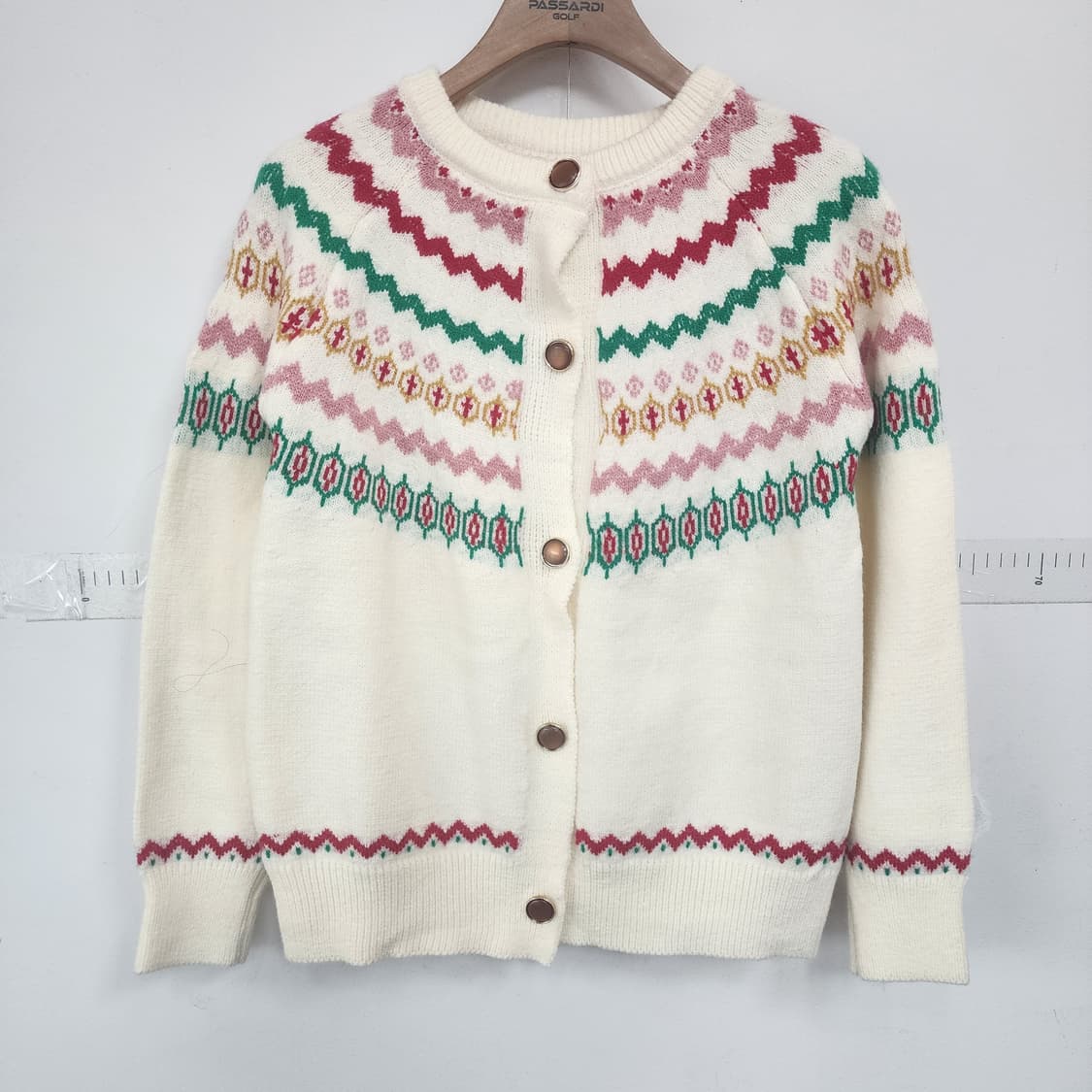 플라워 노르딕 가디건 아이보리 상품이미지1