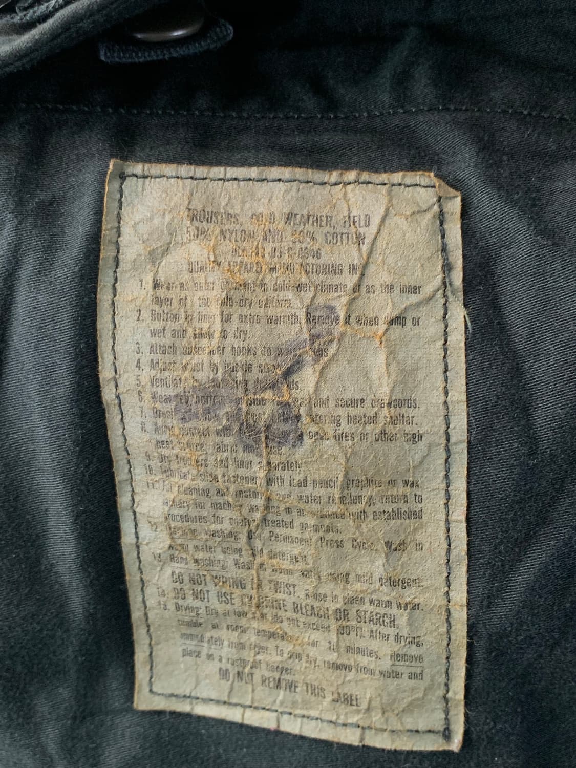 80s 미군 M-65 우드랜드 필드 트라우저 오버다잉 상품이미지5