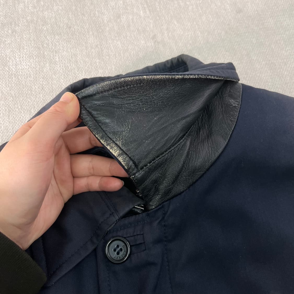 100 버버리 레더 싱글 트렌치 코트 자켓 상품이미지3