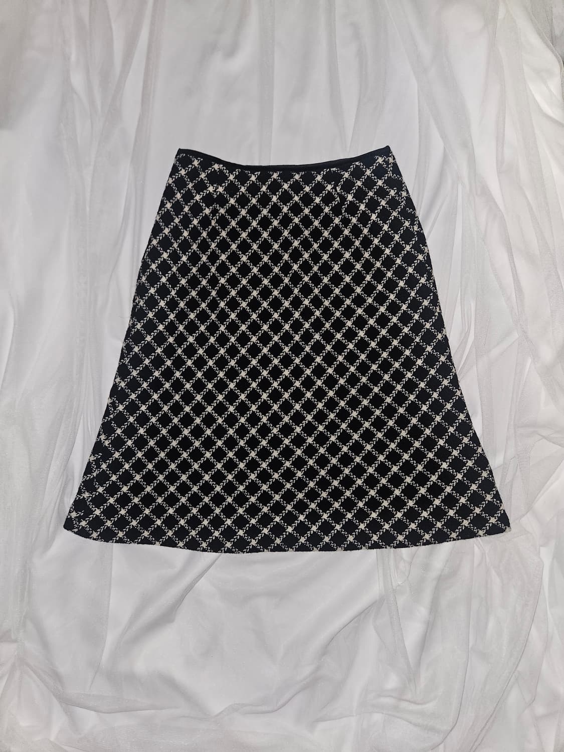 brigitte 빈티지 블랙 앤 화이트 체크 스커트 상품이미지1