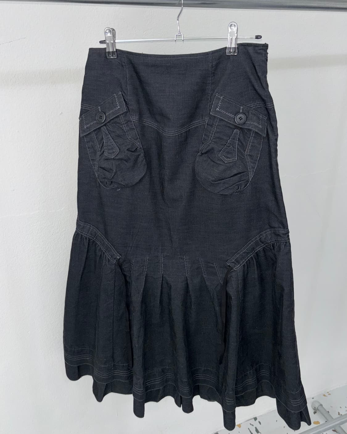 빈티지 스트링 디테일 롱 스커트 상품이미지5