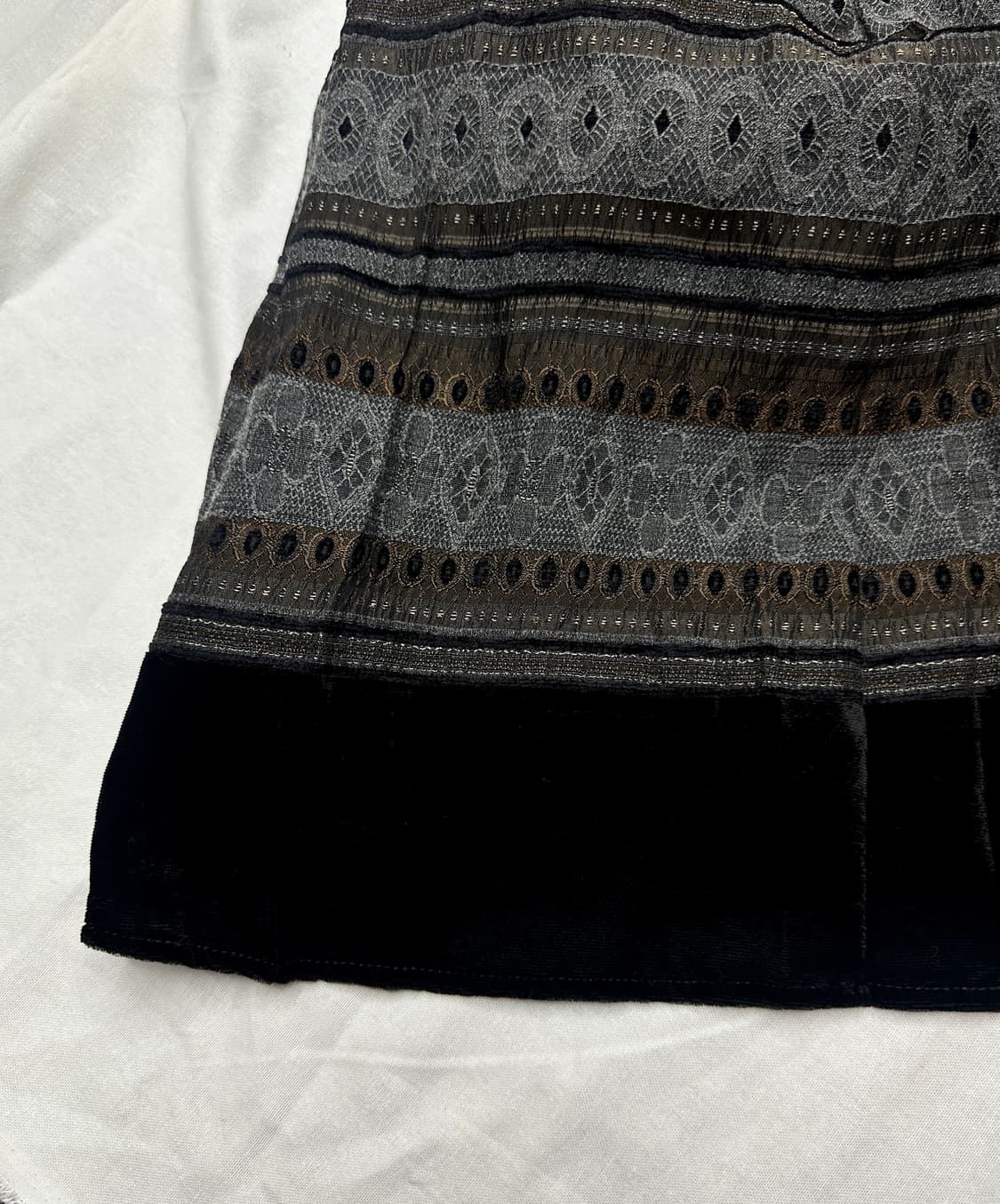 gabardine k.t 패턴 롱스커트 상품이미지4