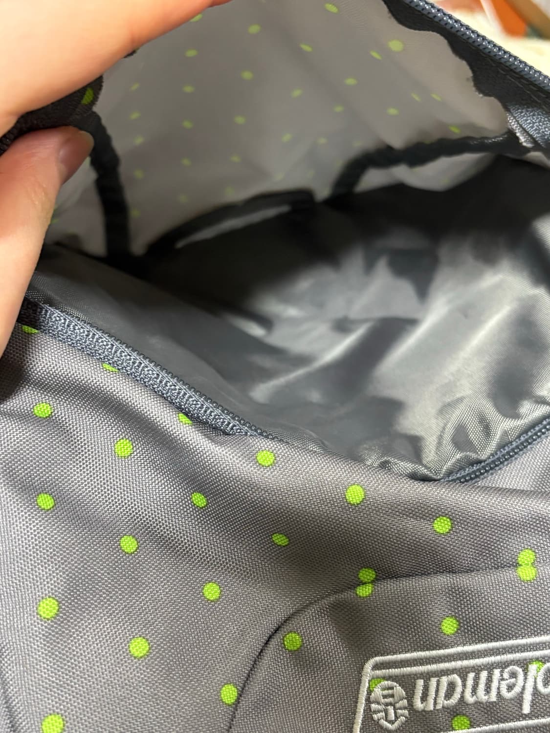 콜맨 초록 도트 백팩 | 가방 일본 빈티지 하구미 모리걸 대장템 상품이미지3