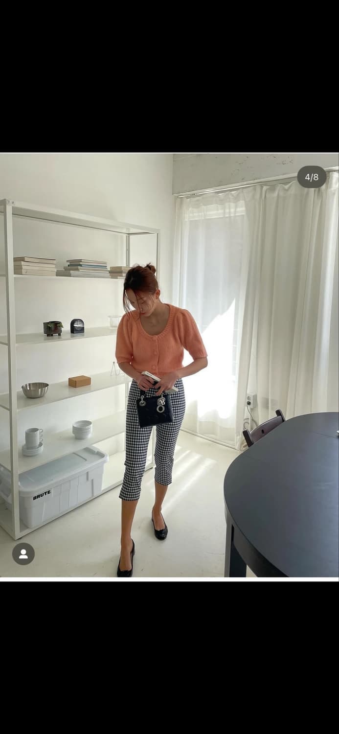 Memo 오드리 팬츠 모노 체크 S 상품이미지2