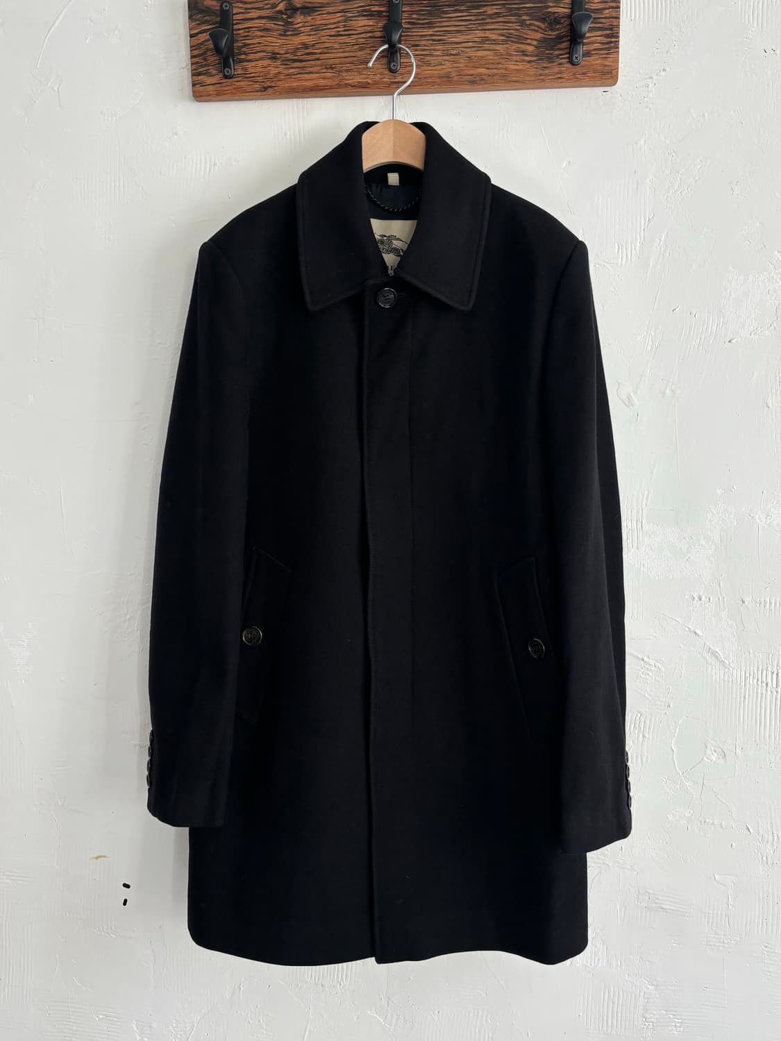  Burberry 버버리 런던 블랙 울 코트 상품이미지1