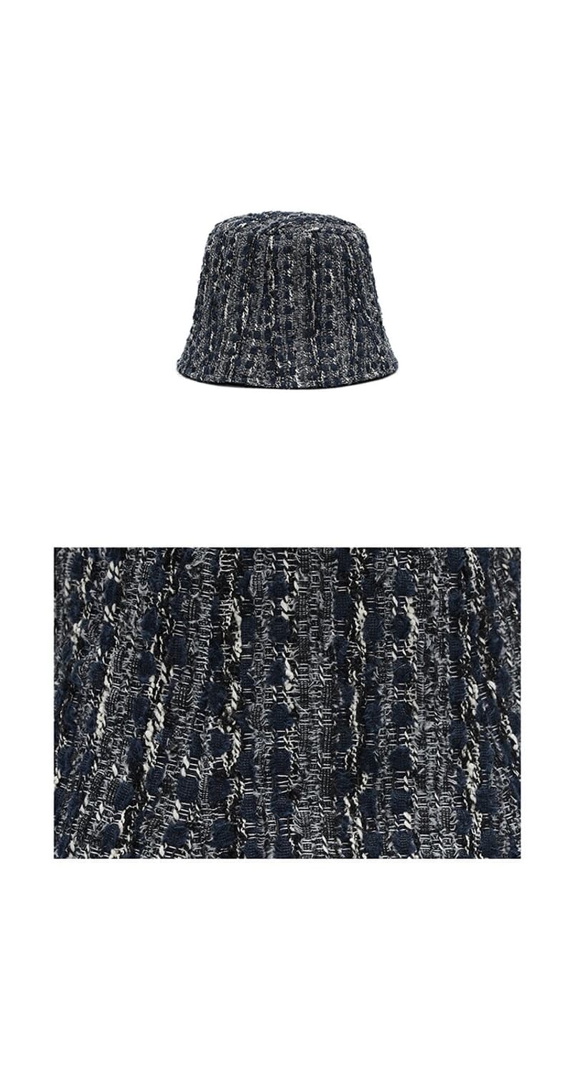 어썸니즈 WAVY LAMPSHADE HAT_TWEED NAVY 상품이미지3