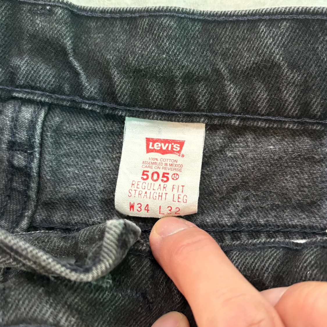 [34] 리바이스 505 오렌지탭 블랙 흑청 상품이미지4