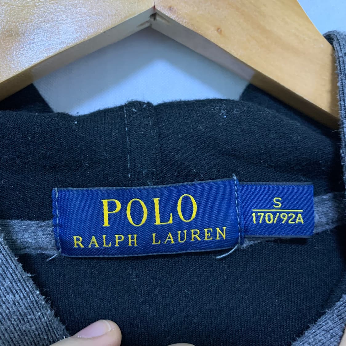 폴로 랄프로렌 빈티지 NYC 프린팅 후드티 차콜 그레이 S 상품이미지5