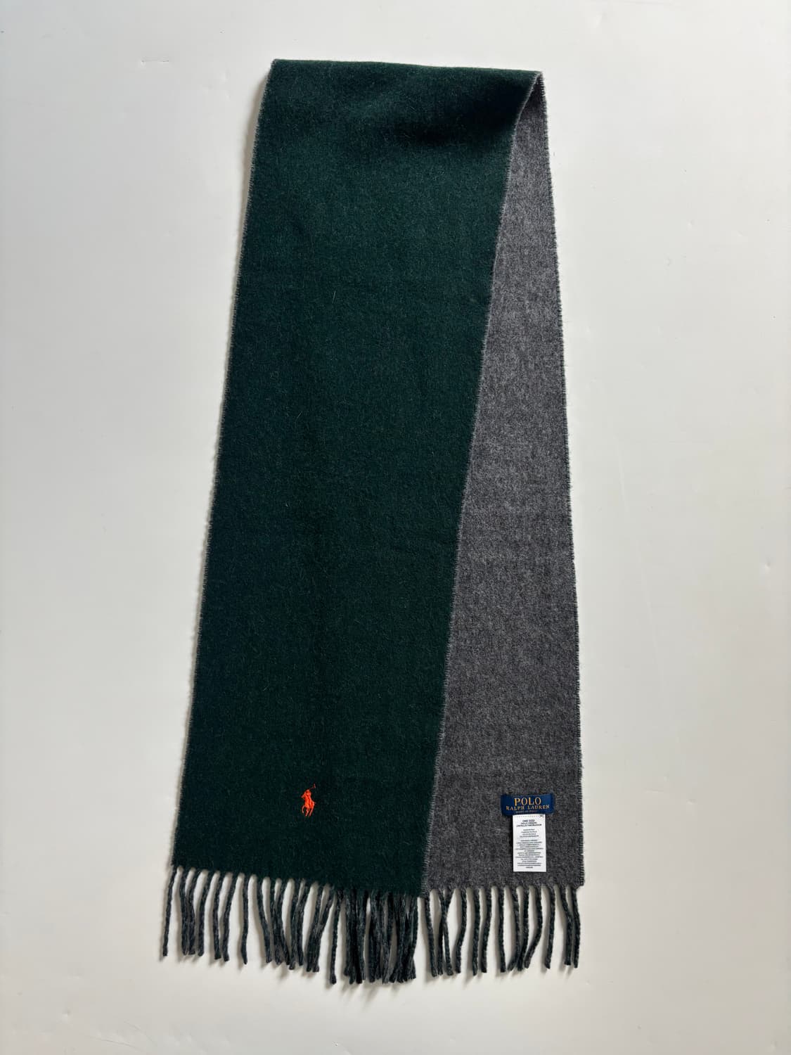 Polo 폴로 랄프로렌 그린-차콜 울 머플러 상품이미지4