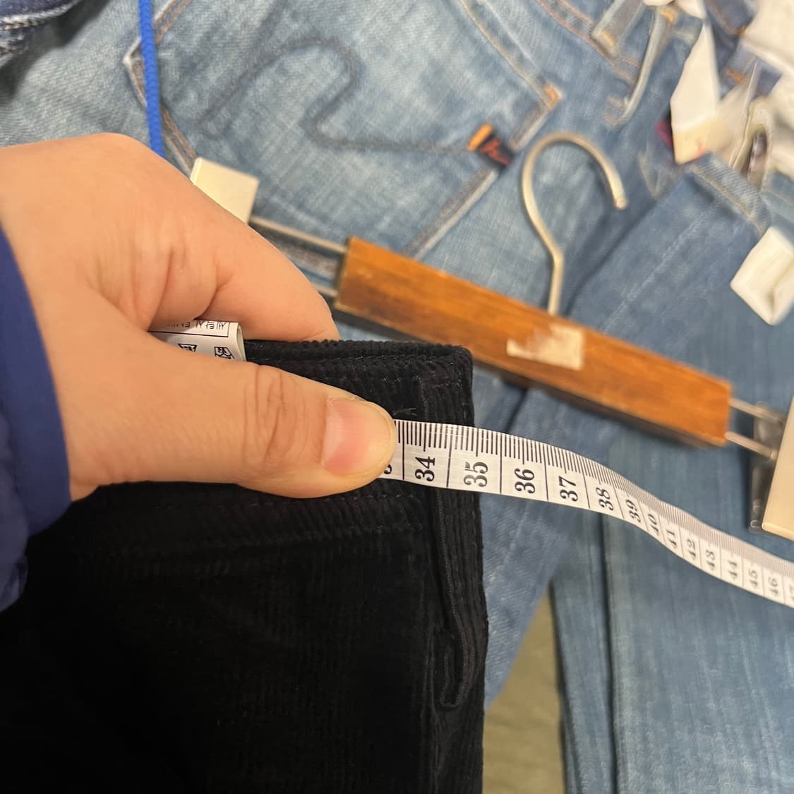 시마론 Cimarron  블랙 코듀로이 부츠컷 팬츠 28 상품이미지4