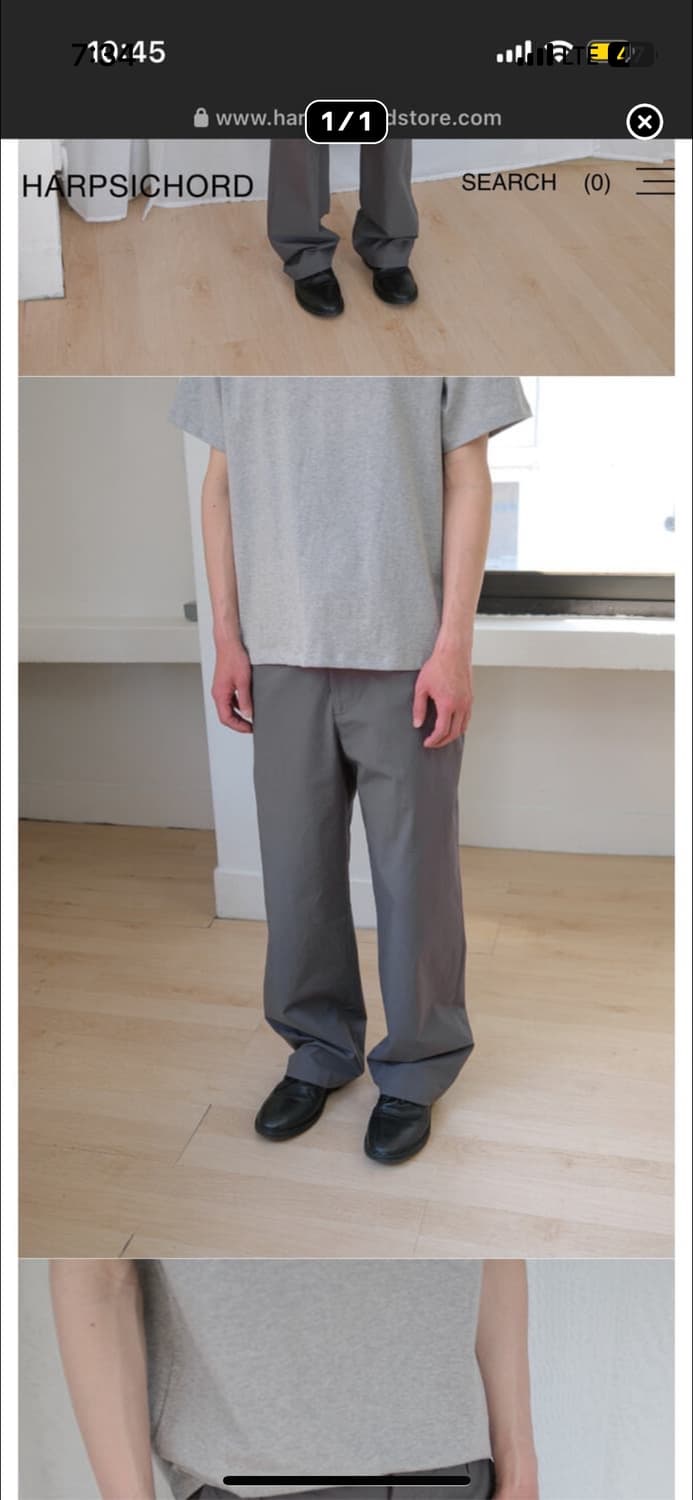 [2] 하프시코드 cotton trousers grey 코튼 트라우저 상품이미지1