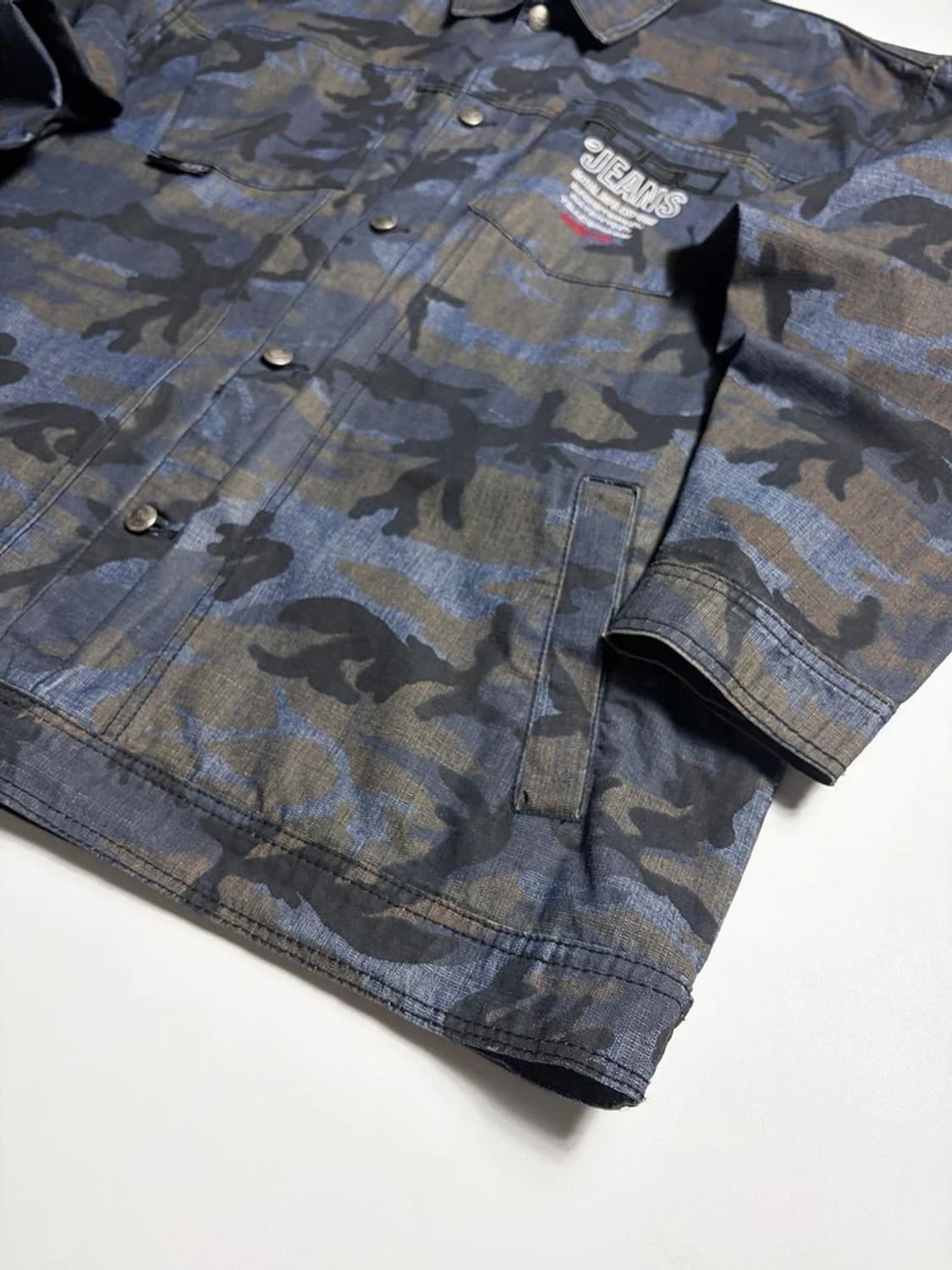 FUBU 푸부 자수 로고 카모플라쥬 데님 셔츠 자켓 R2127 상품이미지3