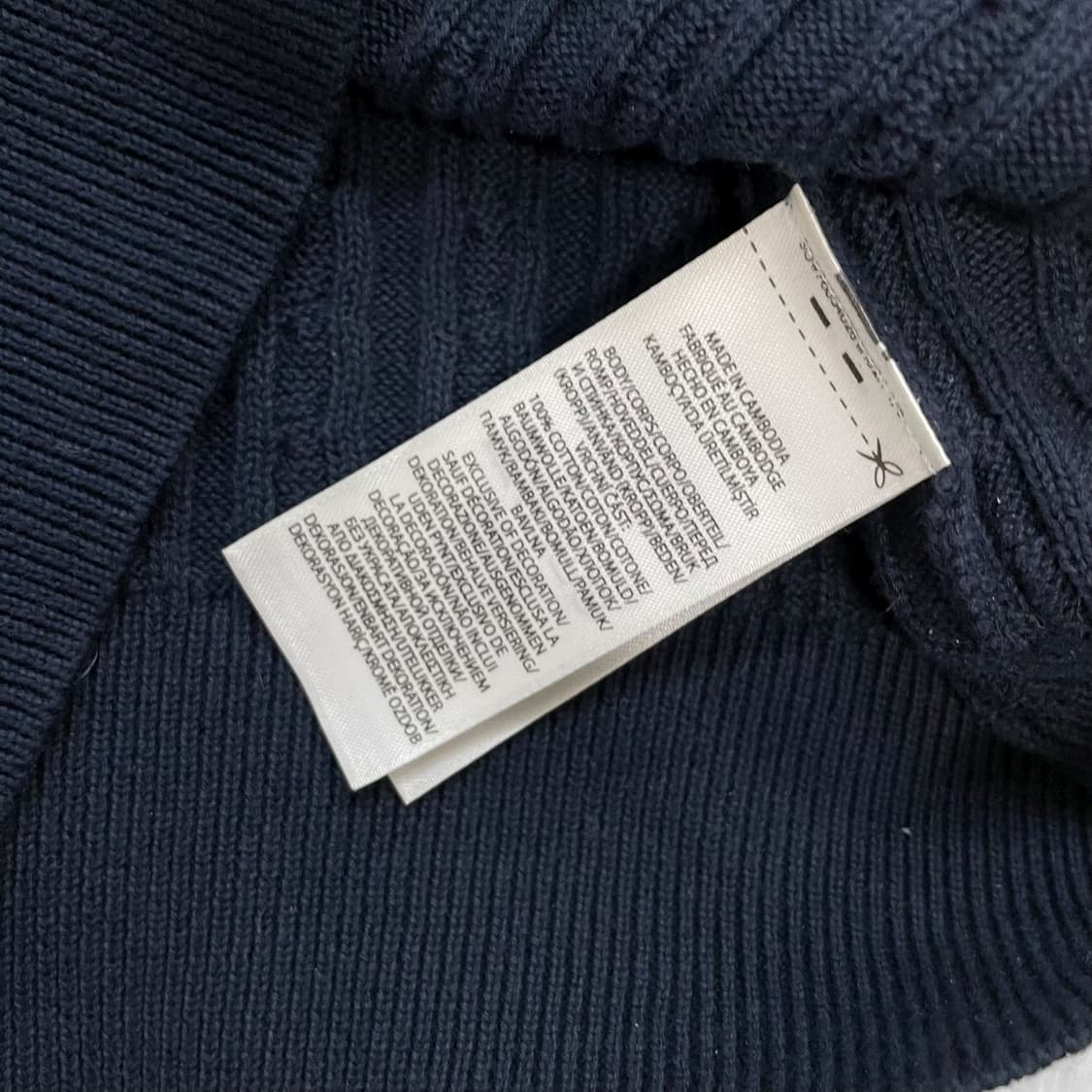 폴로 랄프로렌 포니 로고 케이블 라운드 가디건 네이비 상품이미지5