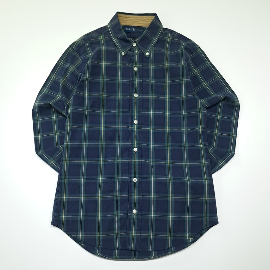 CK155 S 폴로 00s 필리핀판 모던 블랙워치 타탄체크 셔츠 남방 상품이미지1