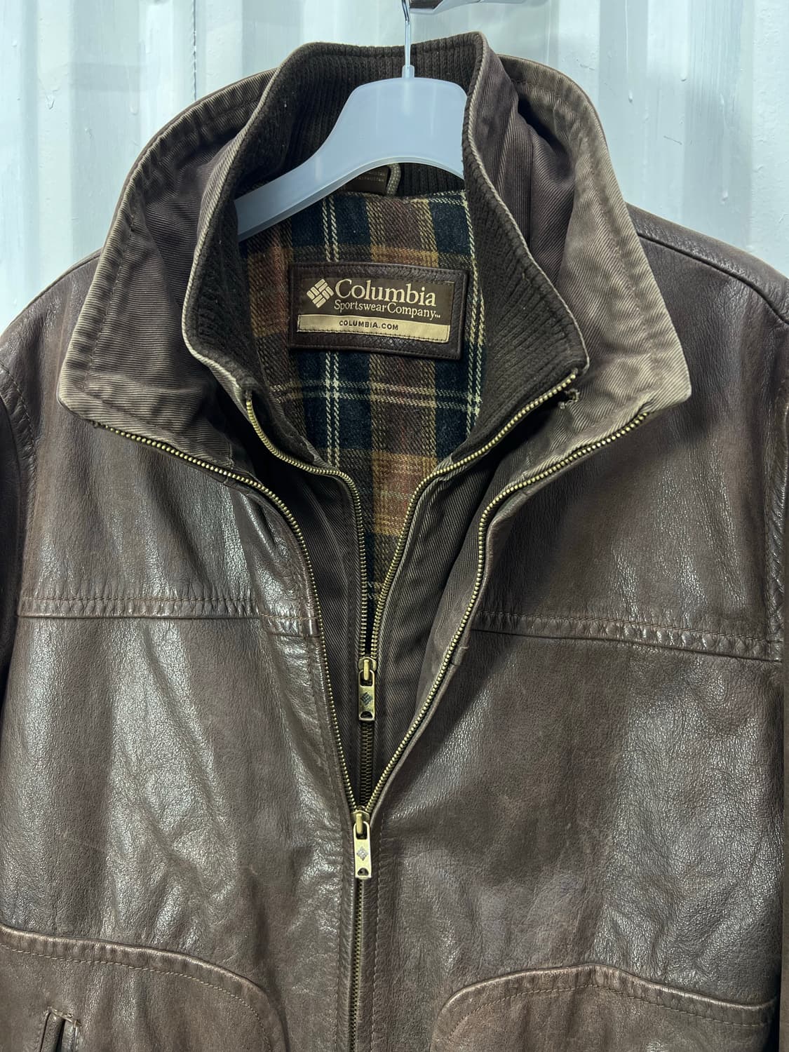 00s Columbia 2way leather JK 상품이미지5